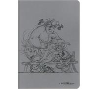 Un Carnet Cousu Visuel ''astérix Crayonnés'' Sur Fond Gris - A5 14,8 X 21 Cm - 64 Pages Lignées Papier Ivoire 90g, 3 Visuels, Livraison Aléatoire