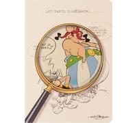 Un Carnet Cousu Visuel ""Crayonnés Sous La Loupe D'astérix"", 2 Visuels Fond Crème/2 Visuels Fond Noir - A5 14,8x21 Cm 64 Pages Lignées Papivoire 90g 4 Visuels, Livr Aléatoire