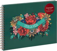 Un Carnet D'artiste A Spirale 32x24 Cm Paysage - Couverture Viva La Vida Frida Kahlo - 40 Feuilles De Papier Dessin Blanc Multitechniques 180g - Collection Frida Kahlo