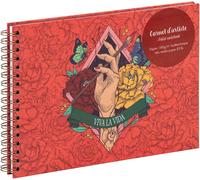 Un Carnet D'artiste A Spirale Décor Viva La Vida Frida Kahlo - A5 Paysage 21x14,8cm 30 Feuilles De Papier Dessin Blanches Multitechniques 180g - Collection Frida Kahlo