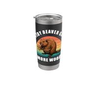 Un castor bien rangé obtient plus de bois. Dam Fun River Animals Gobelet isotherme en acier inoxydable double paroi