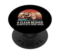 Un Castor Propre Un Castor gagne Toujours Plus de Bois PopSockets PopGrip Adhésif
