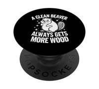 Un Castor Propre Un Castor gagne Toujours Plus de Bois PopSockets PopGrip Adhésif