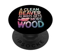 Un Castor Propre Un Castor gagne Toujours Plus de Bois PopSockets PopGrip Adhésif