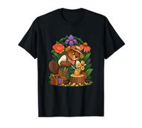 Un Castor sculpte Une grappe de Fleurs Sauvages T-Shirt
