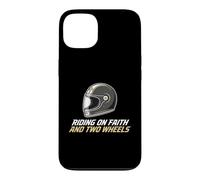 Un Cavalier chevauchant la Foi et Une Moto chrétienne à Deux Roues Coque pour iPhone 13