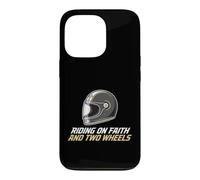 Un Cavalier chevauchant la Foi et Une Moto chrétienne à Deux Roues Coque pour iPhone 13 Pro
