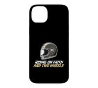 Un Cavalier chevauchant la Foi et Une Moto chrétienne à Deux Roues Coque pour iPhone 14 Plus