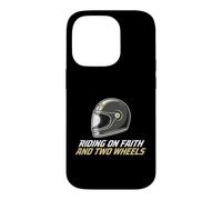 Un Cavalier chevauchant la Foi et Une Moto chrétienne à Deux Roues Coque pour iPhone 14 Pro