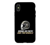 Un Cavalier chevauchant la Foi et Une Moto chrétienne à Deux Roues Coque pour iPhone X/XS