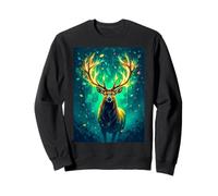 Un cerf Serein se Tient sous Une lumière dorée et éclatante Sweatshirt