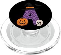Un Chapeau de sorcière Citrouille crâne Chauve-Souris Halloween PopSockets PopGrip pour MagSafe