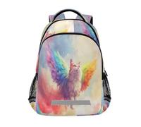 Un chat avec des ailes volant dans le ciel Sacs à dos pour enfants, sac d'école, sac à dos d'étudiant, sac à livres pour garçons et filles, sac décontracté, Un chat avec des ailes vole dans le ciel