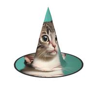 Un chat curieux 1 pièce Chapeau de sorcière Halloween Costume Chapeau de fête Convient pour les accessoires de jeu de scène