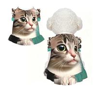 Un chat curieux XL pour petits chiens - Tenue d'été mignonne pour chiot, doux et respirant