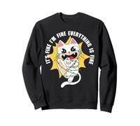 Un Chat drôle, Je Vais Bien, Tout va Bien, Tout va Bien Noël Sweatshirt