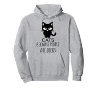 Un Chat drôle Parce Que Les Gens sont des crétins, du café pour Les Amoureux des Chats Sweat à Capuche