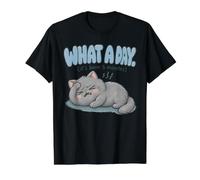 Un Chat drôle, Quelle journée, 5 Minutes, ironique T-Shirt Graphique avec Valeur