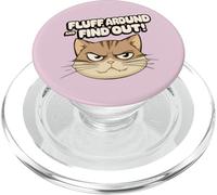 Un Chat en colère Peluche Autour et découvre Give Me Food Fun PopSockets PopGrip pour MagSafe