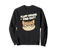 Un Chat en colère Peluche Autour et découvre Give Me Food Fun Sweatshirt