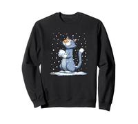 Un Chat génial Aime Les Combats de Boules de Neige pour garçons et Filles Sweatshirt