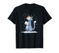 Un Chat génial Aime Les Combats de Boules de Neige pour garçons et Filles T-Shirt