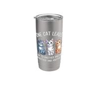 Un chat mène à un autre et un autre chaton amusant Gobelet isotherme en acier inoxydable double paroi