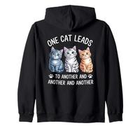 Un Chat mène à Un Autre et Un Autre Chaton Amusant Sweat à Capuche