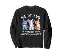 Un Chat mène à Un Autre et Un Autre Chaton Amusant Sweatshirt