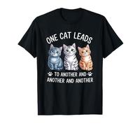 Un Chat mène à Un Autre et Un Autre Chaton Amusant T-Shirt