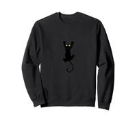 Un Chat Noir griffant au Mur avec Ses Griffes Sweatshirt
