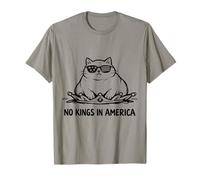 Un Chat obèse manifeste Contre « No Kings in America » T-Shirt