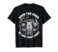 Un Chat Sphynx ouvre la Porte, Nous voulons Juste des Bonbons pour Halloween T-Shirt