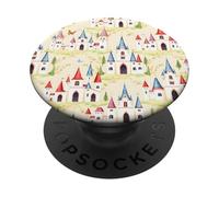 Un château de fées, Un Conte de fées, Un Joli Design de Village PopSockets PopGrip Adhésif