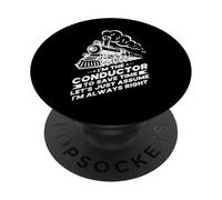 Un Chef d'orchestre drôle a Toujours Raison - Train Lovers PopSockets PopGrip Adhésif