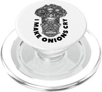 Un Chef drôle, Je Fais pleurer des oignons, Un Chef Tribal, Une tête de Totem PopSockets PopGrip pour MagSafe