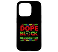Un chercheur de Dope Black, Fier de sa carrière Professionnelle Noire Coque pour iPhone 15 Pro