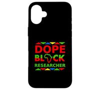 Un chercheur de Dope Black, Fier de sa carrière Professionnelle Noire Coque pour iPhone 16 Plus