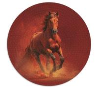Un Cheval Rouge galopant sur Fond Rouge | pour Adultes || 1000pcs (67.5x67.5cm) Puzzles Jeux ÉduChatifs Puzzles De Décoration Intérieure