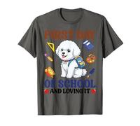 Un Chien Bichon Frise revient à Son Premier Jour d'école et Adore ça T-Shirt