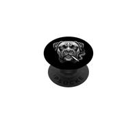 Un Chien Boxeur drôle Qui Fume Une Cigarette Brainrot Meme Dad PopSockets PopGrip Adhésif