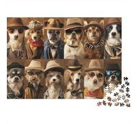 Un Chien coloré Casse-tête 1000 Pièces avec Emboîtement Parfait, Grand Puzzle Puzzle De Détente pour La Décoration Murale DIY, Secret Santa Original 52x38cm/1000pcs