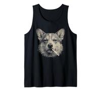 Un Chien Corgi drôle fumant Une Cigarette, Attitude sans Patience Débardeur