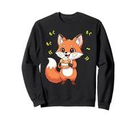 Un Chien de forêt de Renard Roux Kawaii grignote joyeusement Sweatshirt
