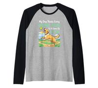 Un Chien Pense Que Chaque Home Run est Un Fan de Baseball Manche Raglan