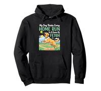 Un Chien Pense Que Chaque Home Run est Un Fan de Baseball Sweat à Capuche