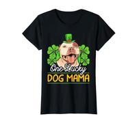 Un Chien Porte-Bonheur Mama Puppy Owner Saint Patrick Day Trèfle T-Shirt Graphique avec Valeur