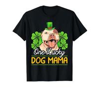Un Chien Porte-Bonheur Mama Puppy Owner Saint Patrick Day Trèfle T-Shirt Graphique avec Valeur