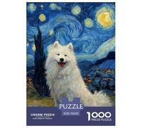 Un Chien Samoyède Blanc Puzzles 1000 Pièces Chien Adorable Puzzle Adulte Jeu Éducatif Challenge Toy Enfants Cadeaux 70x50cm/1000pcs