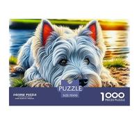 Un Chien Vivant Puzzle Adulte Original Coloré Chien de Compagnie Mignon Jeu Éducatif Défi Jouets Décoration Moderne Jeux De Puzzle pour Toute La Famille 70x50cm/1000pcs